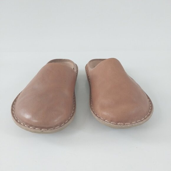 Vibae Roma Leather Shoes Womens 6.5-7 EU 37 Clogs Cognac Brown Slip On Comfort. - Picture 5 of 11